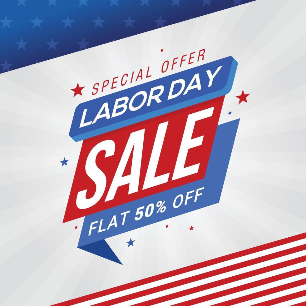 Labor Day Sale Banner Vector Background Design