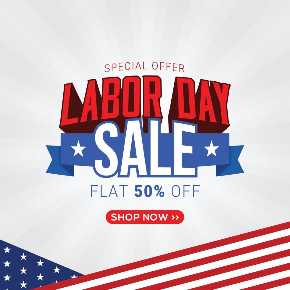 Labor Day Sale Banner Vector Background Design