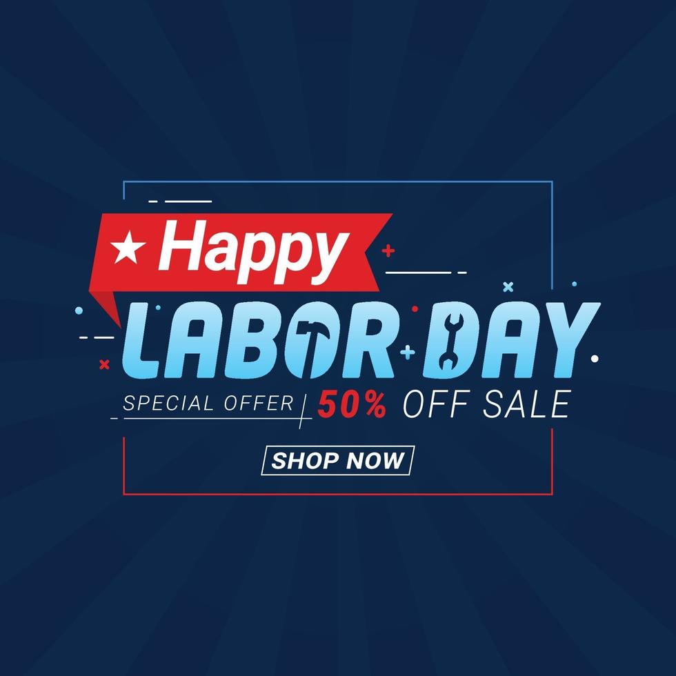 Labor Day Sale Banner Vector Background Design