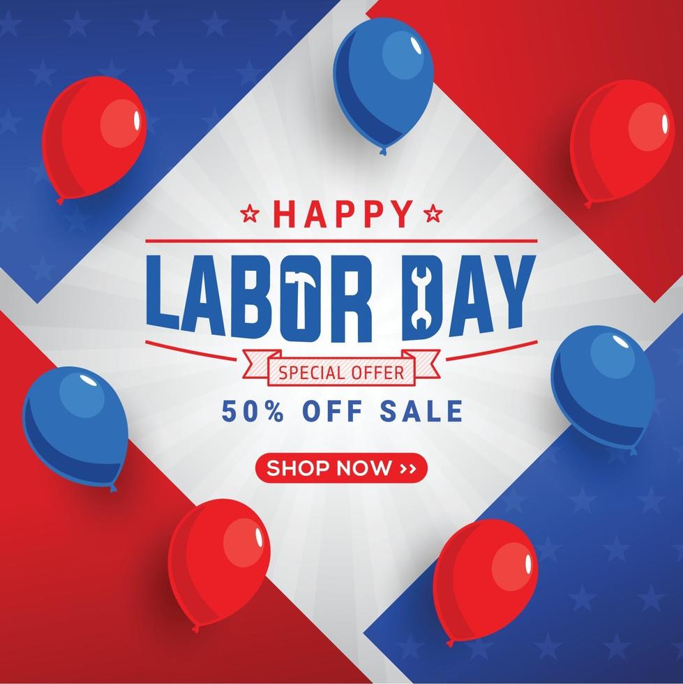 Labor Day Sale Banner Vector Background Design