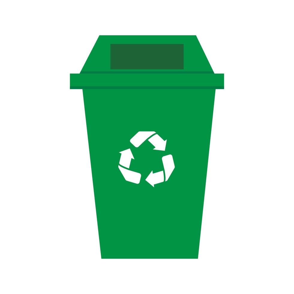 reciclar vector de papelera verde