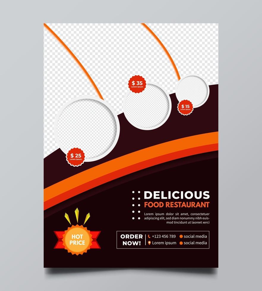 Food Sale promotion flyer and poster template vector