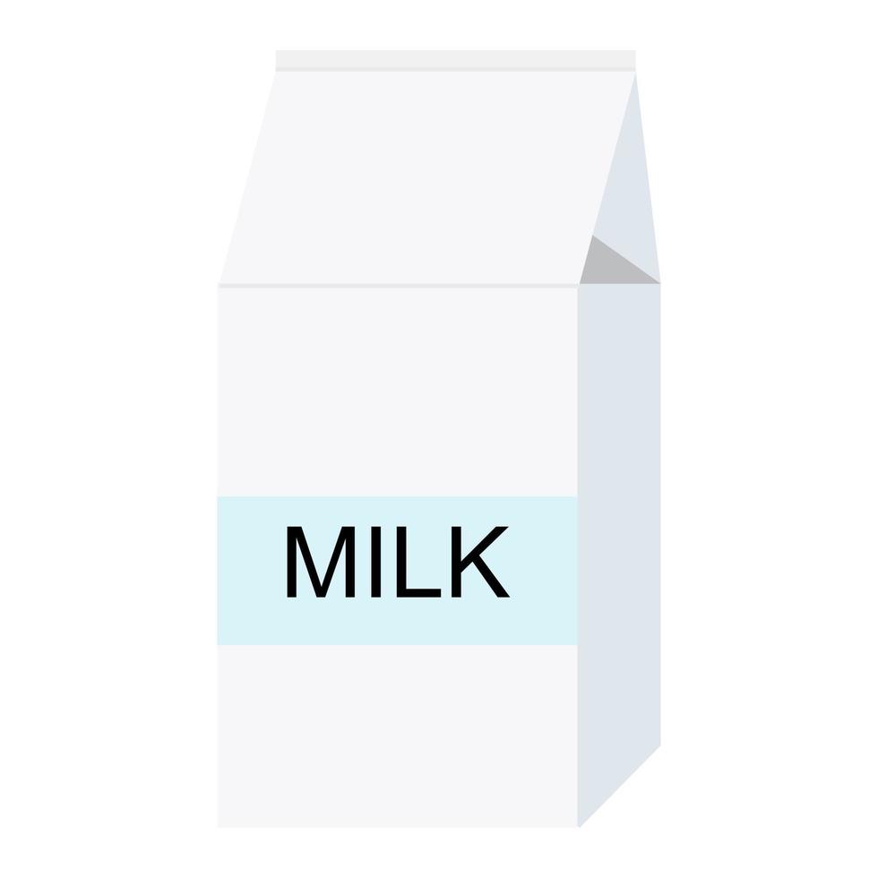 Milk carton icon on white background vector. vector