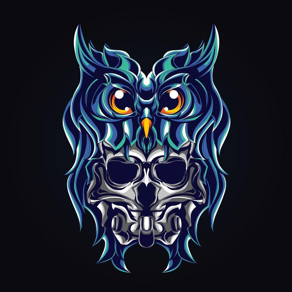 owl devil artwork illustration vector