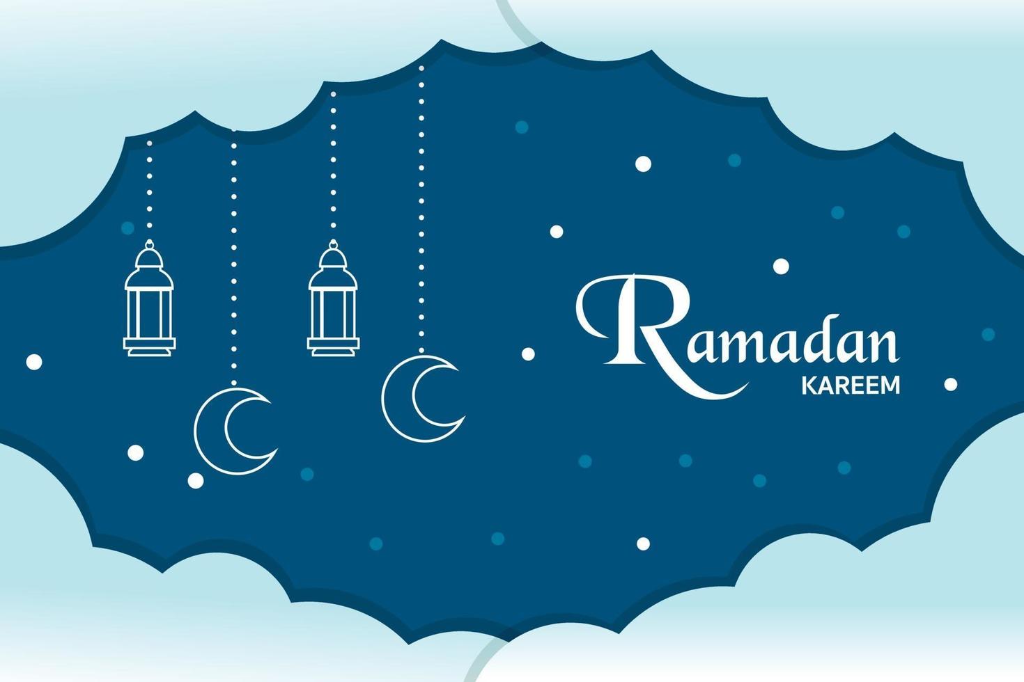 vector de fondo mínimo de ramadan kareem