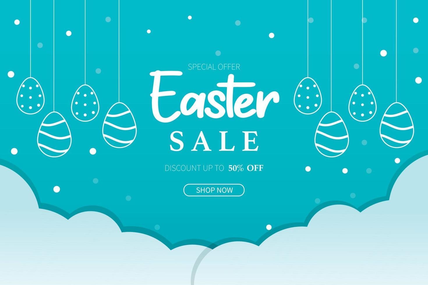 Easter Day Sale Banner Template vector