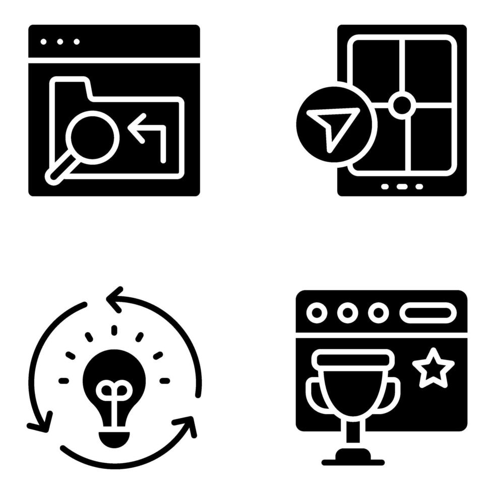 Pack of Mobile and App Linear Icons vector