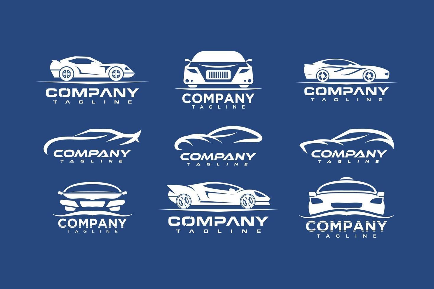 Establecer el logotipo del coche, vector de diseño creativo