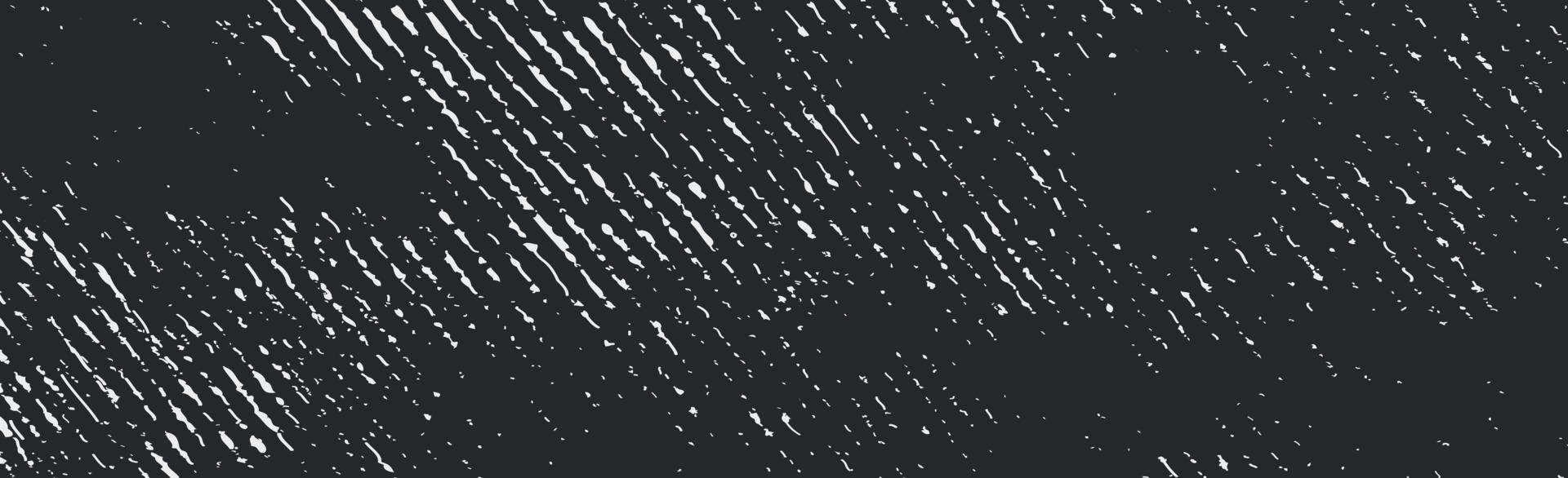 Grunge white lines and dots on a black background - Vector illustration