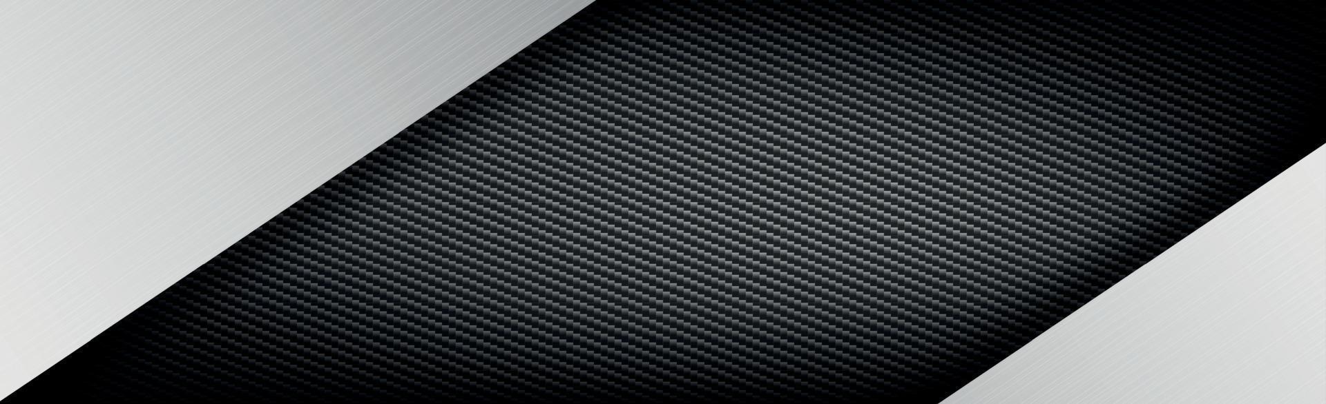 Abstract metal and carbon fiber texture background - Vector illustration