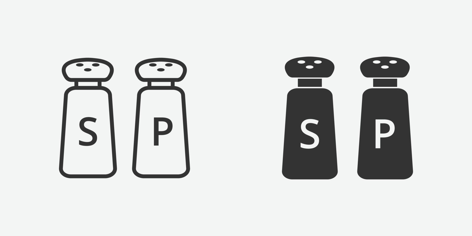 vector illustration of salt and pepper icon for website and mobile app design