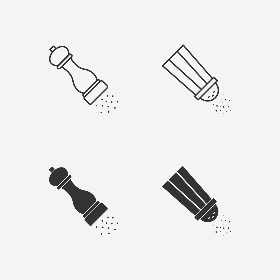 vector illustration of salt and pepper icon for website and mobile app design