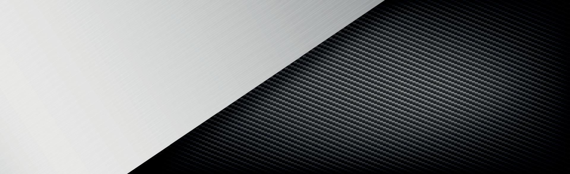 Abstract metal and carbon fiber texture background - Vector illustration