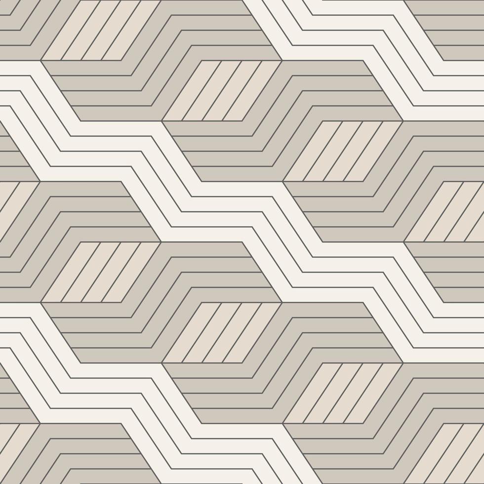 Seamless pattern with symmetric geometric lines. Repeating geometric tiles. vector