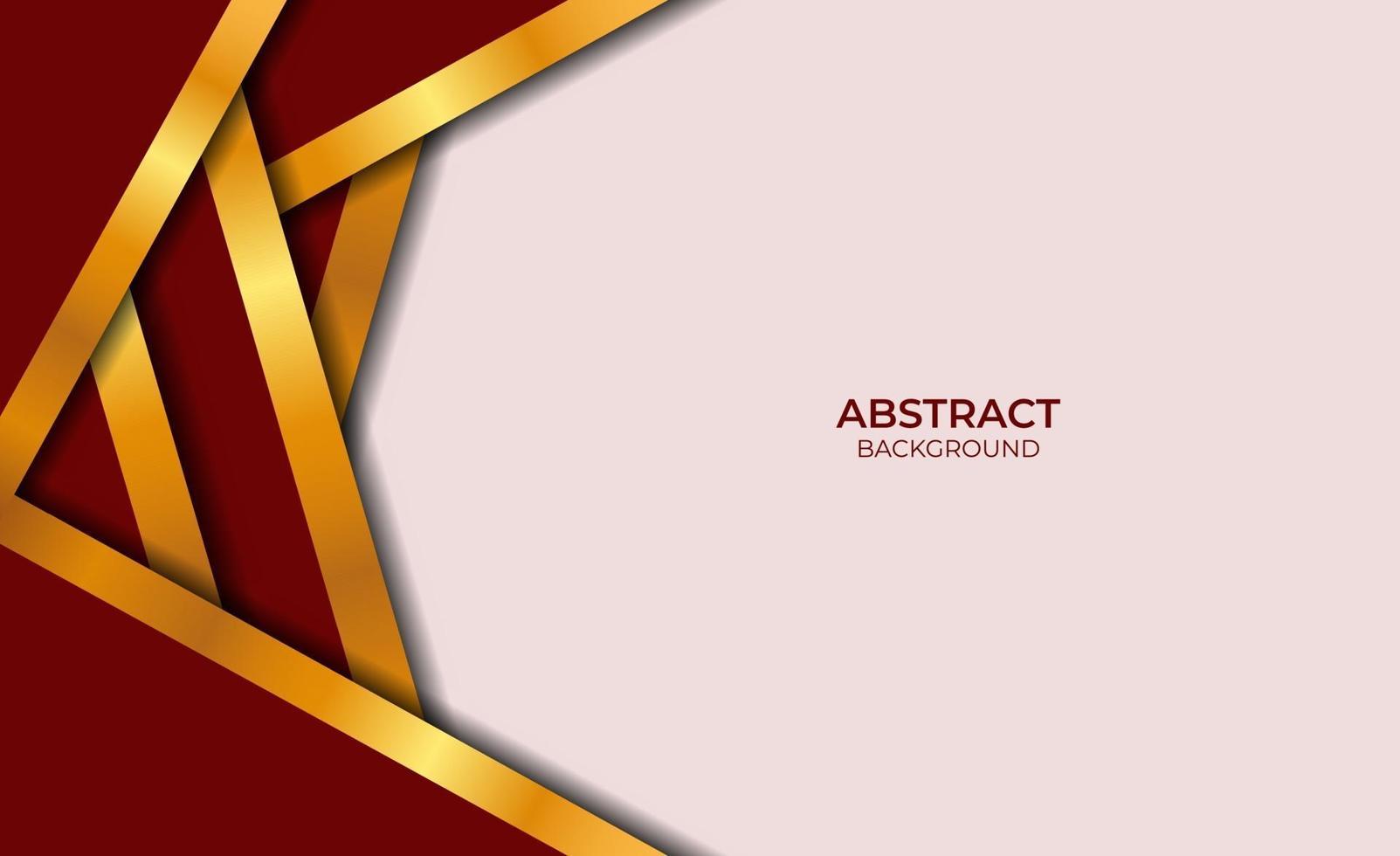 diseño abstracto estilo rojo y dorado vector