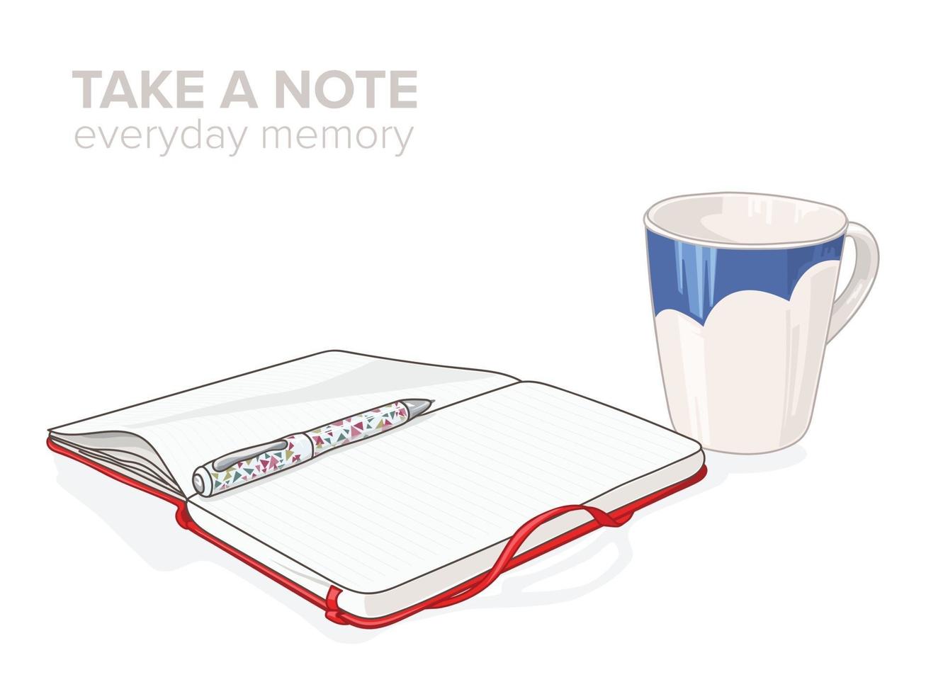 Take a Note Everyday on illustration graphic vector