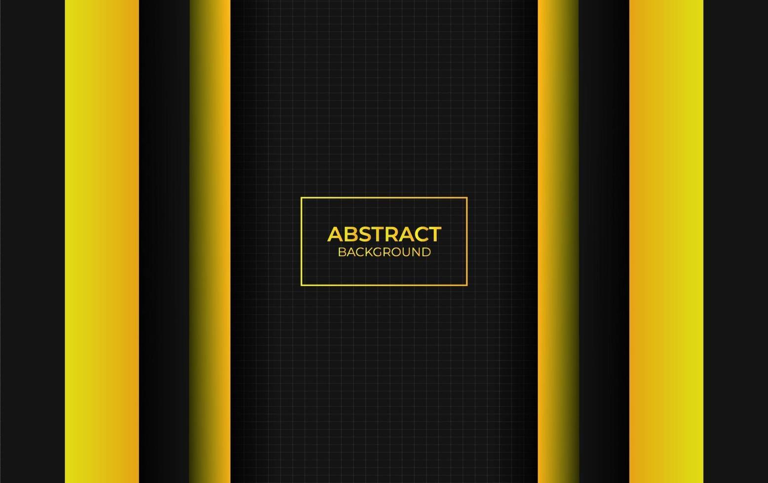 Abstract yellow and black background style vector