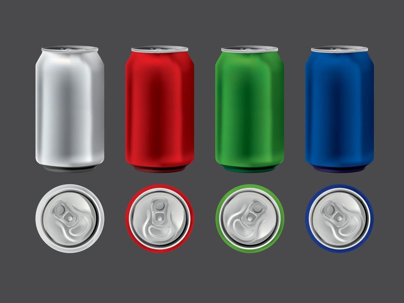 vector de latas de bebida