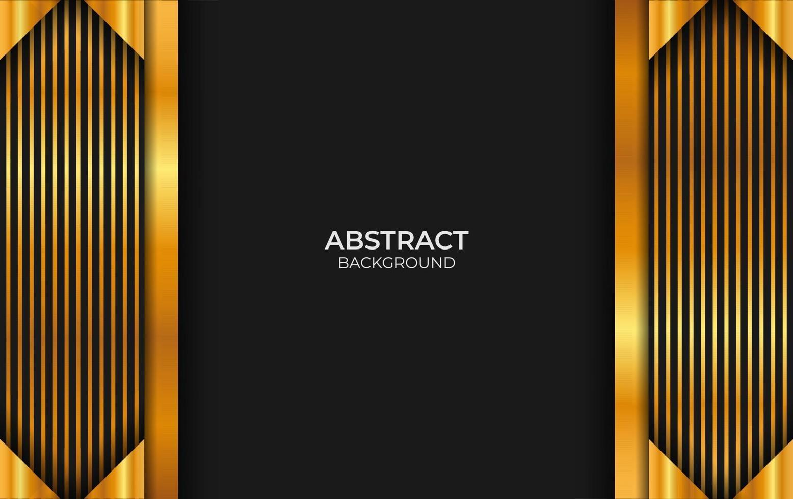 estilo abstracto de fondo negro y dorado vector