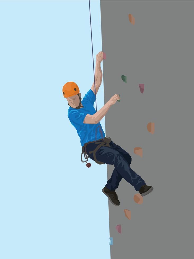 muro de escalada en vector gráfico de ilustración