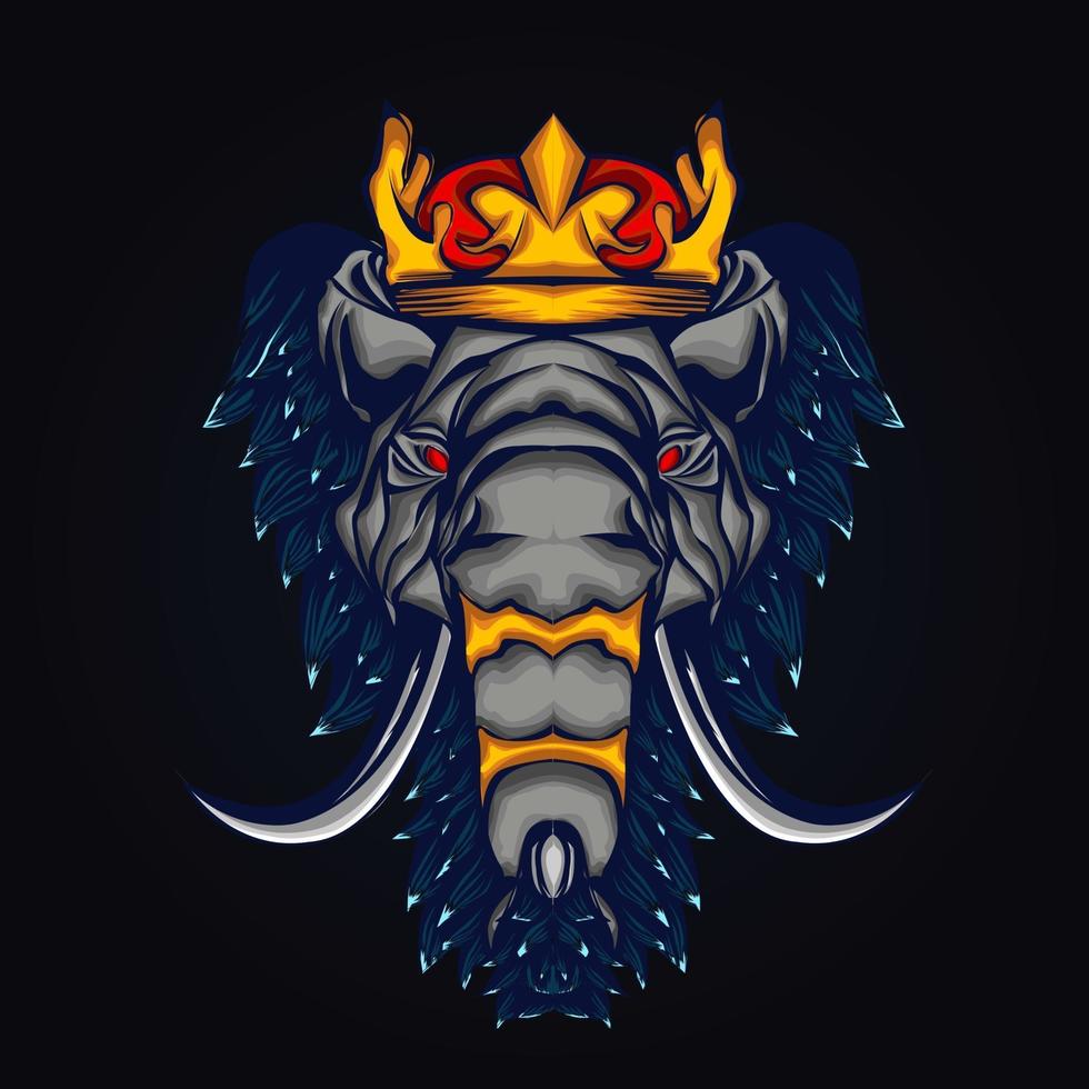 ilustración de arte elefante vector