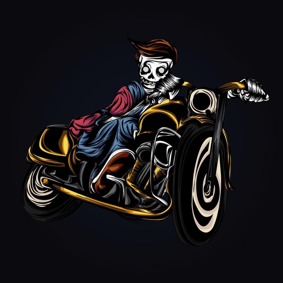 skull riders artwork illustration vector