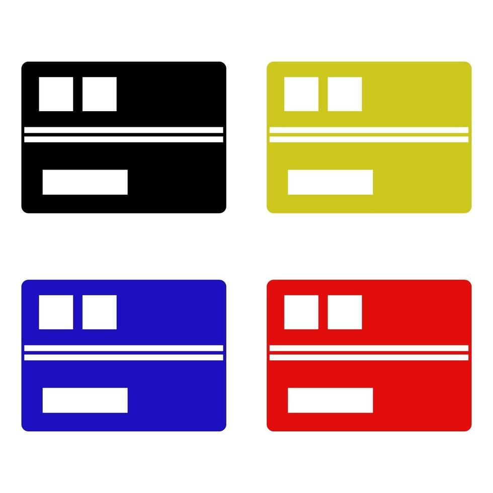 Bank Card Set On White Background vector