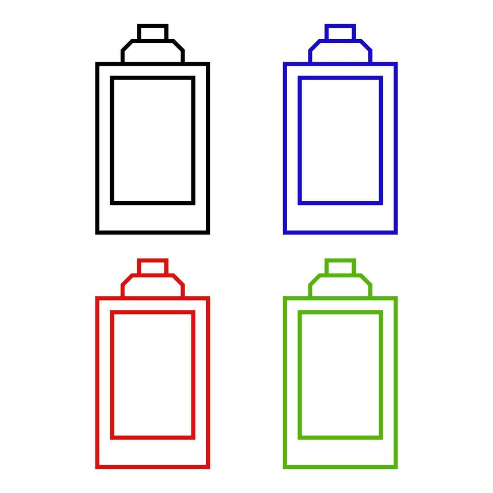 Battery Set On White Background vector