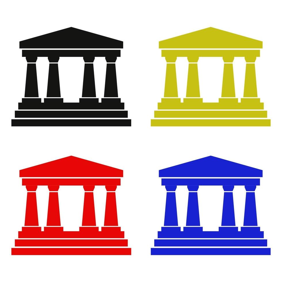 Bank Set On White Background vector