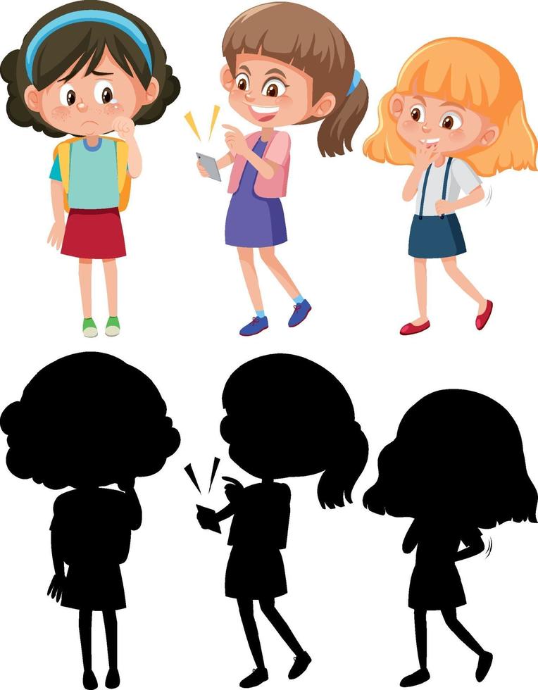 conjunto de diferentes personajes de dibujos animados para niños vector