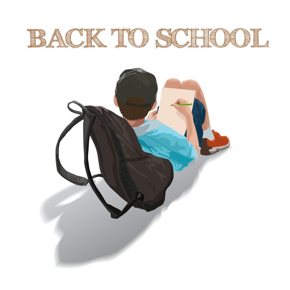 Back to school on illustration graphic vector