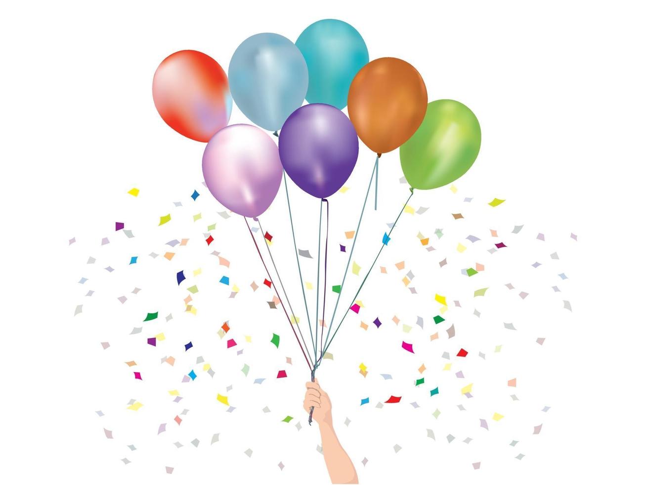 celebración de globos en vector gráfico de ilustración