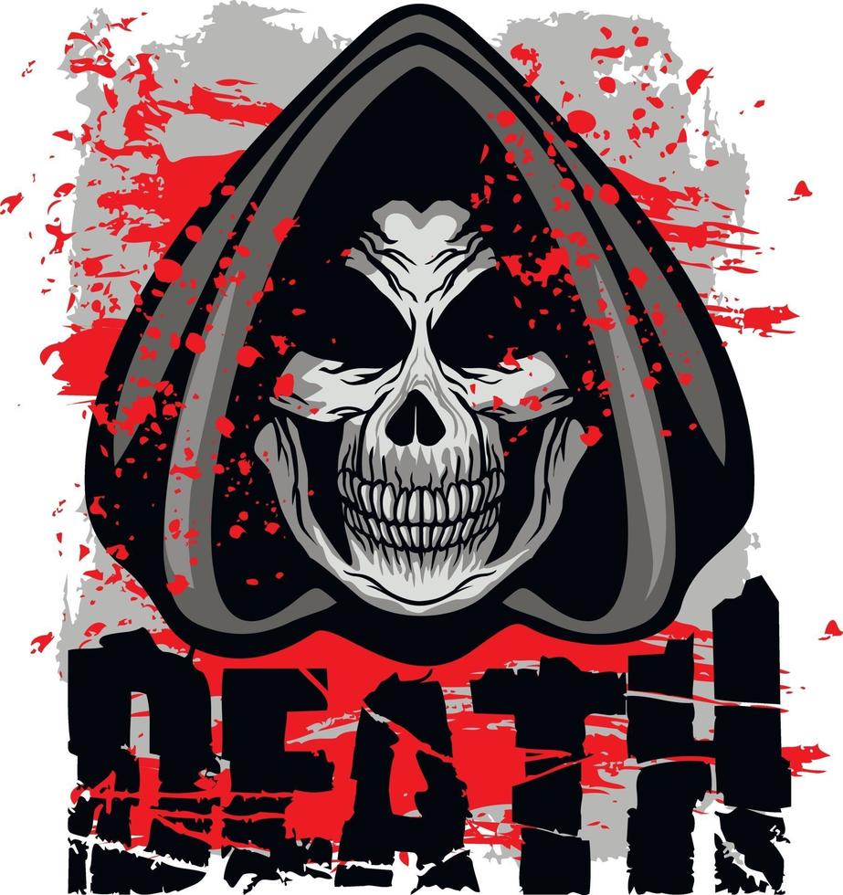 Gothic sign with skull, grunge vintage design t shirts vector