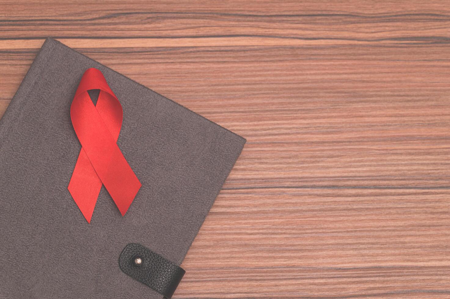 Red ribbon symbolizes World Health Day photo