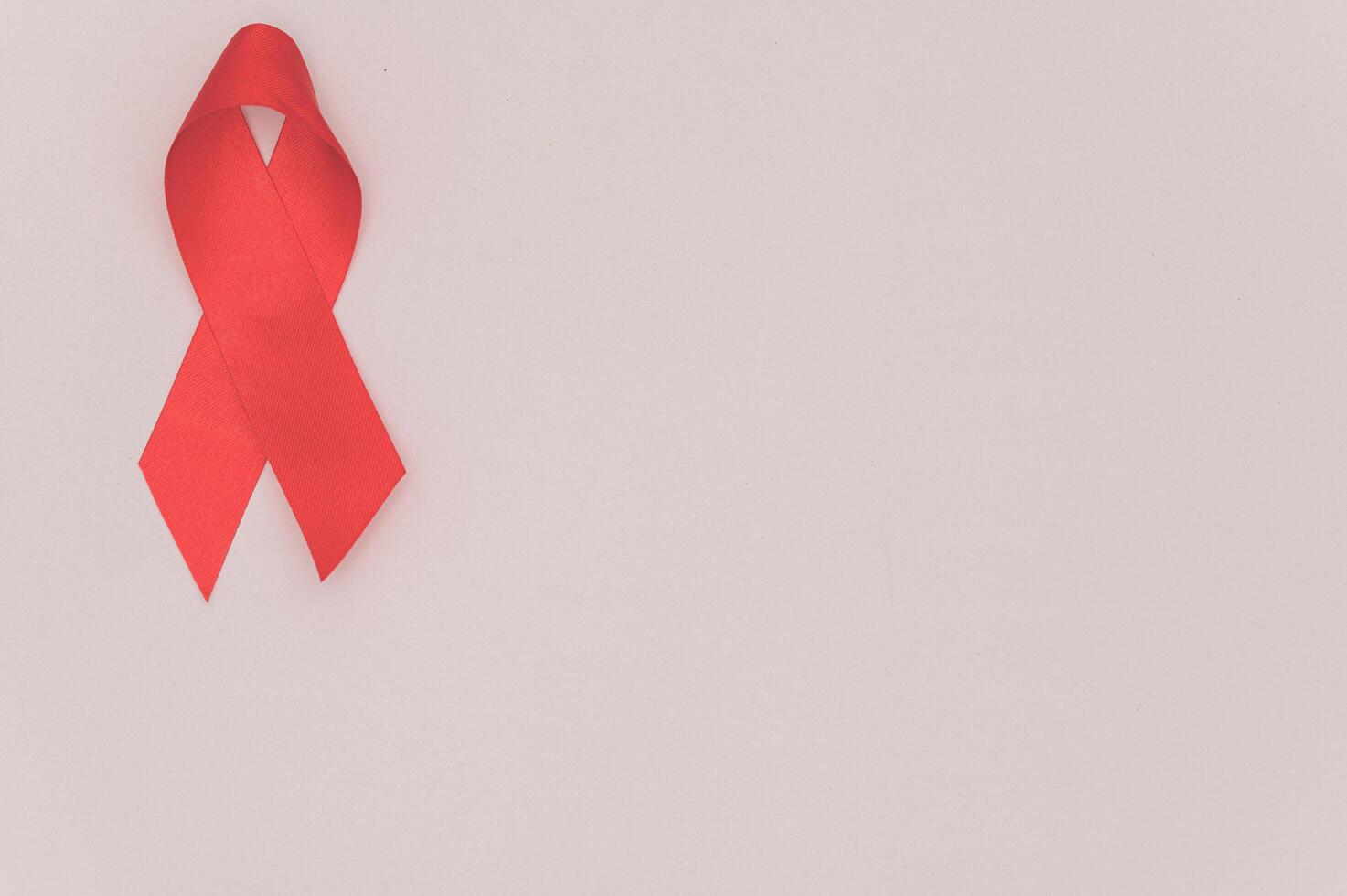 Red ribbon symbolizes World Health Day photo