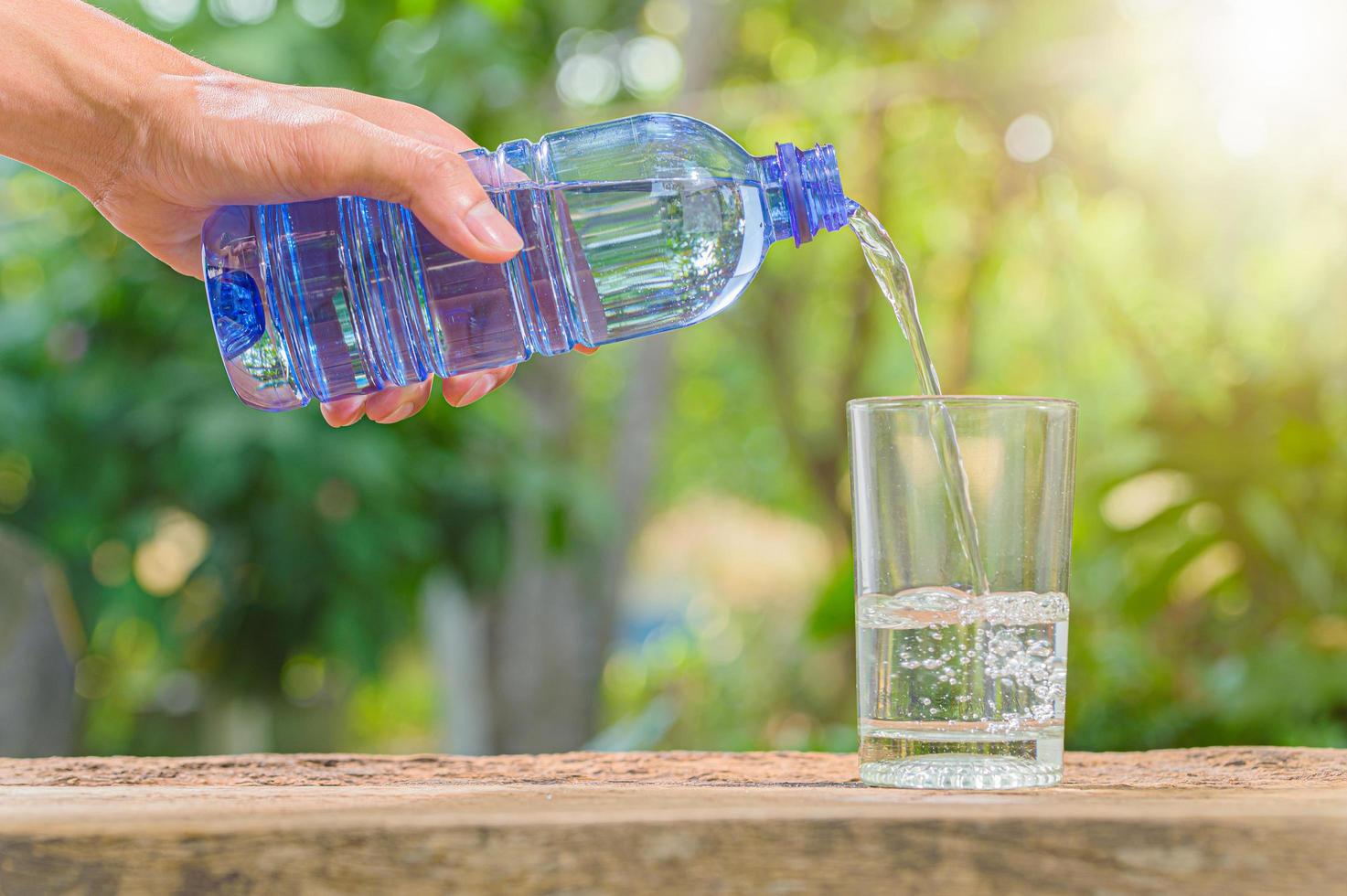 Bottle of drinking water photo