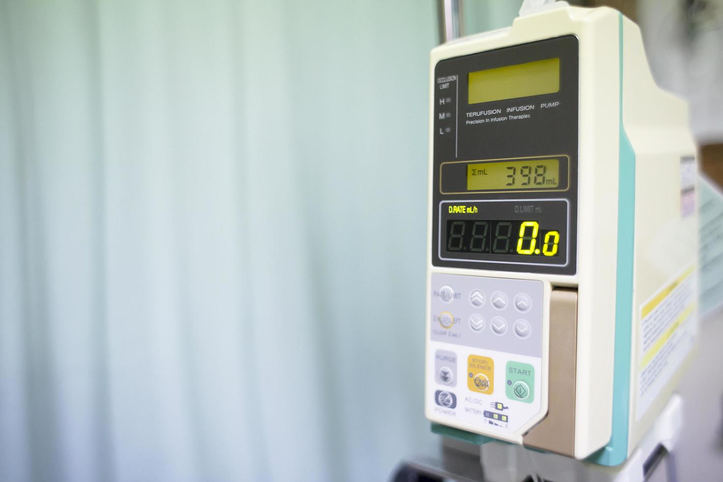 Infusion pump drip in the hospital photo