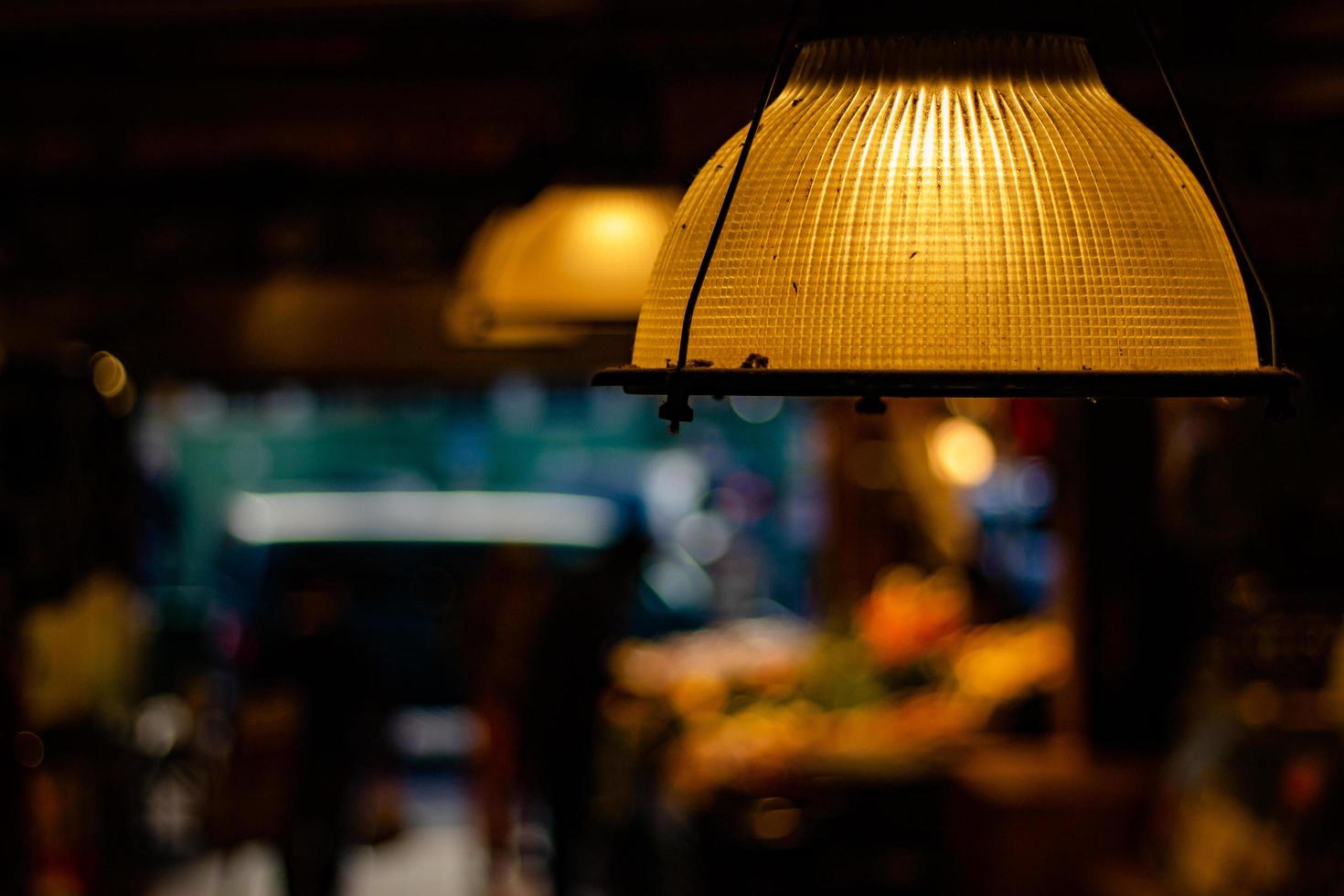 Antique lighting on the ceiling photo