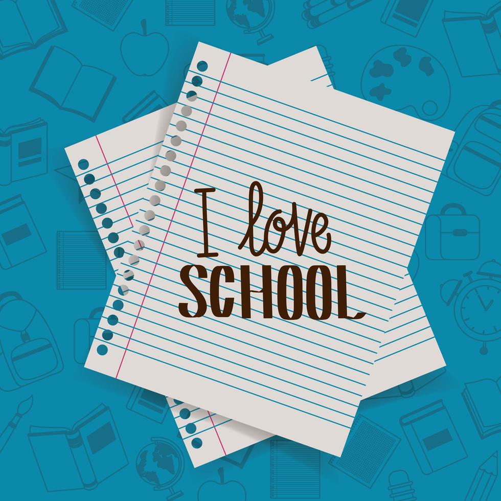 paper leaves back to school vector