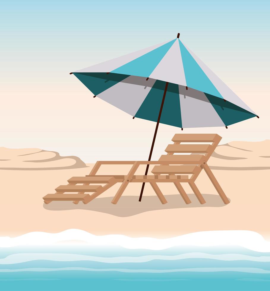 diseño de sillas de verano y vacaciones. vector