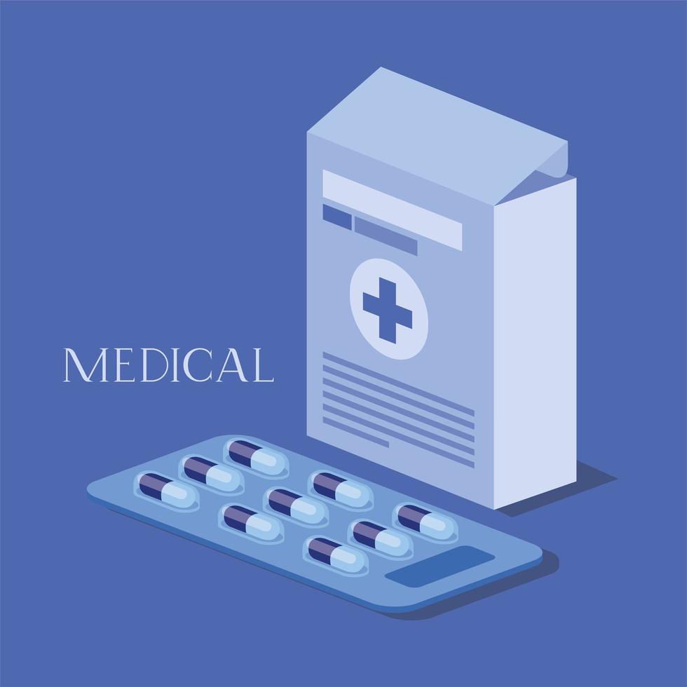 medicine box design vector