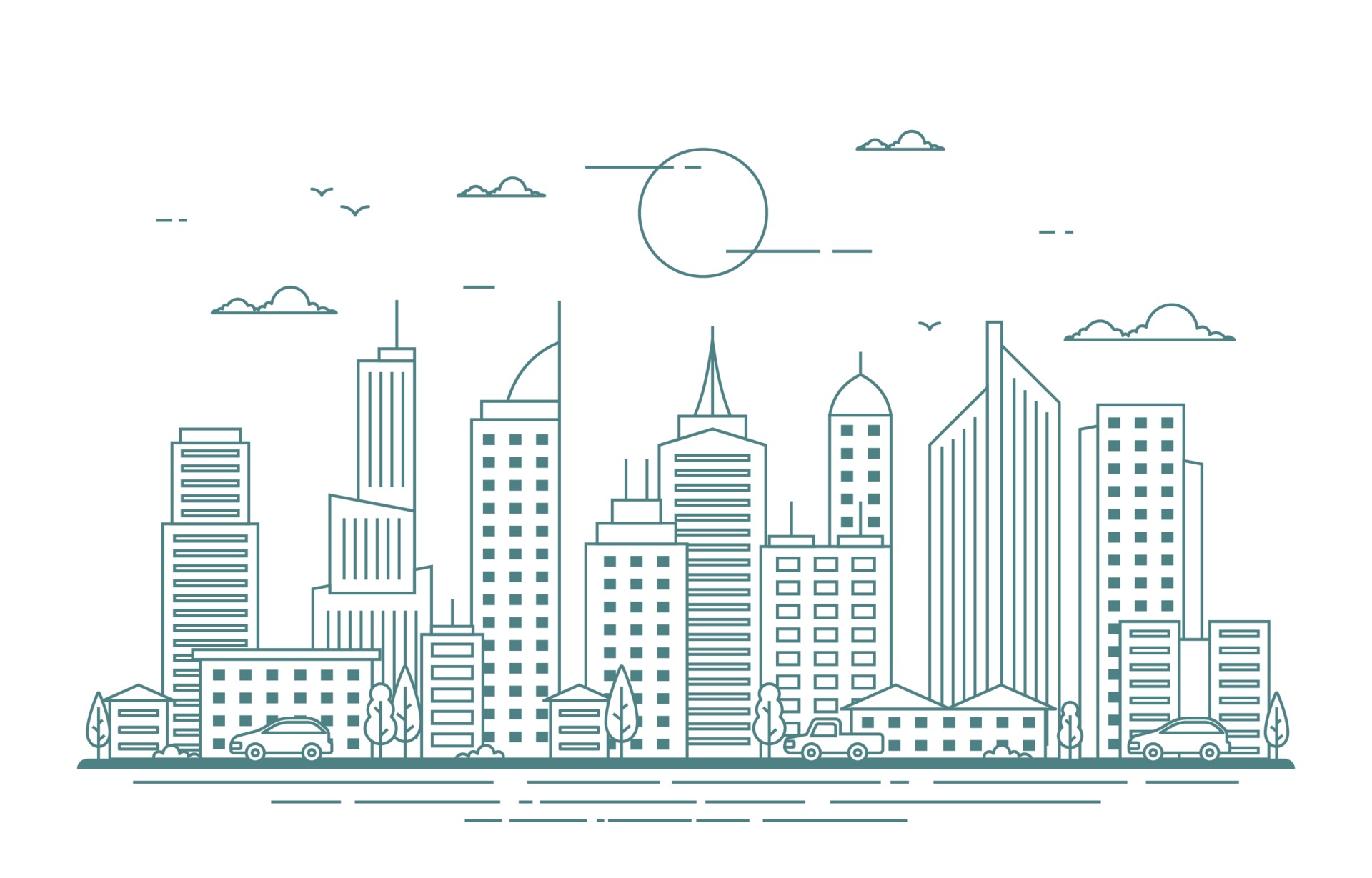 City Skyline Illustration Vector Art At Vecteezy City Skyline Illustration Vector Art At Vecteezy