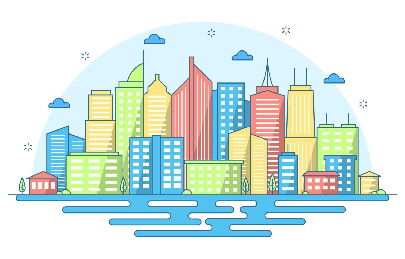 City Skyline Illustration vector
