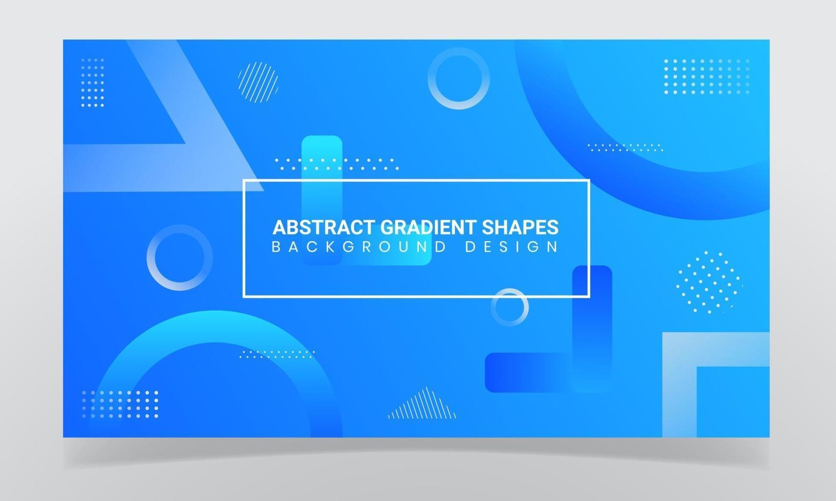 Abstract Blue Gradient Shapes Background Design vector