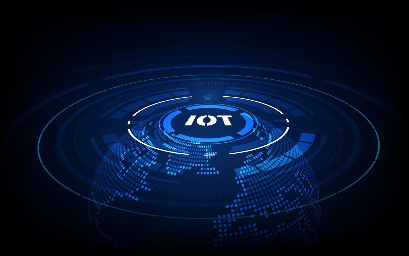 landing page IoT. Internet of things devices and connectivity concepts on a network. Spider web of network connections vector