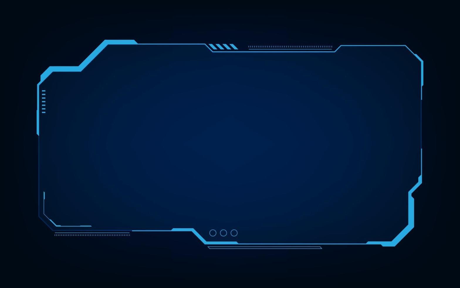 HUD, UI, GUI futuristic user interface screen elements. High tech screen for video game. Sci-fi concept design. vector