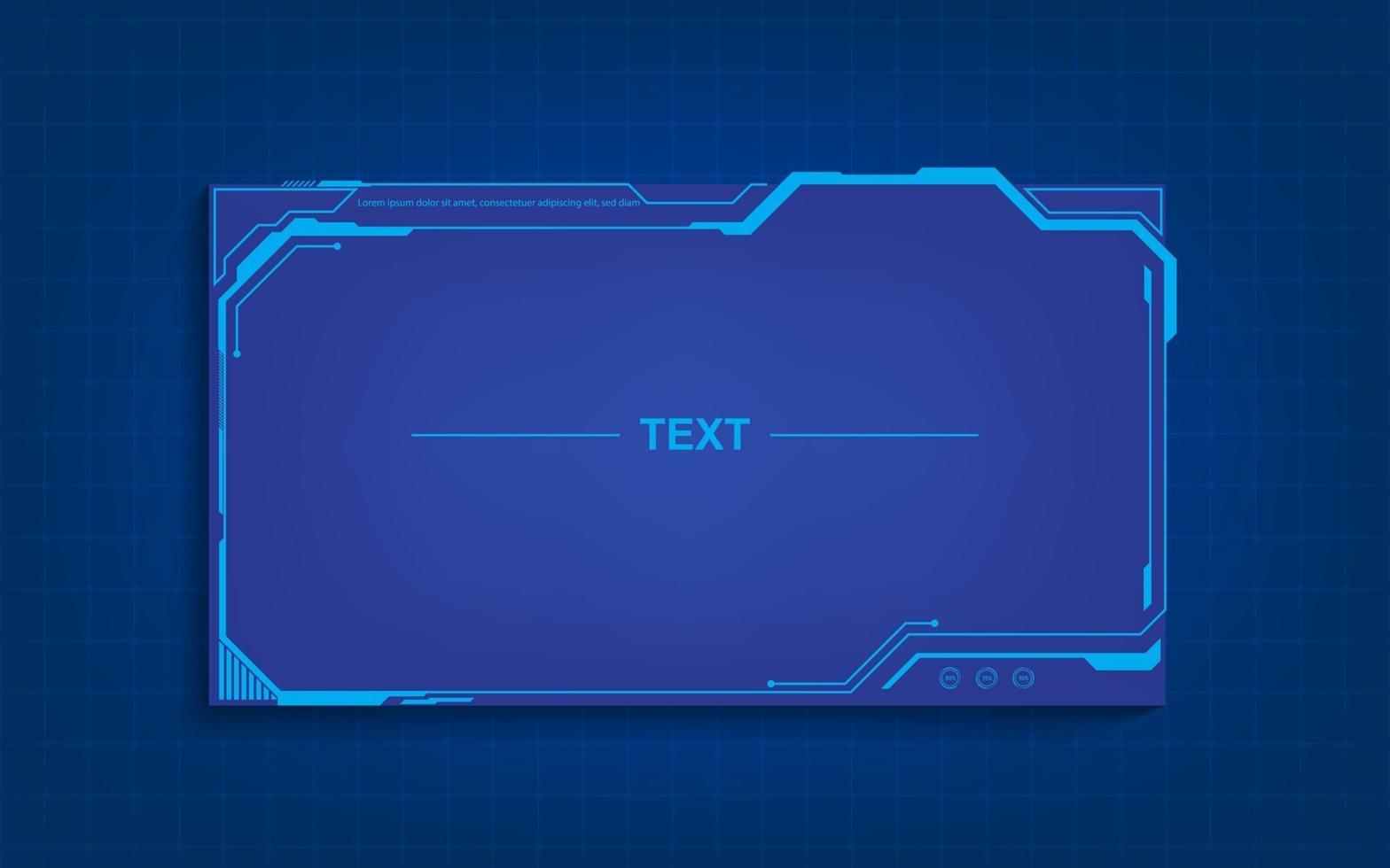 hud, ui, gui elementos de pantalla de interfaz de usuario de marco futurista, diseño de diseño de panel de control abstracto. vector