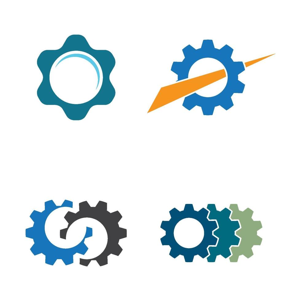 Gear logo images set vector