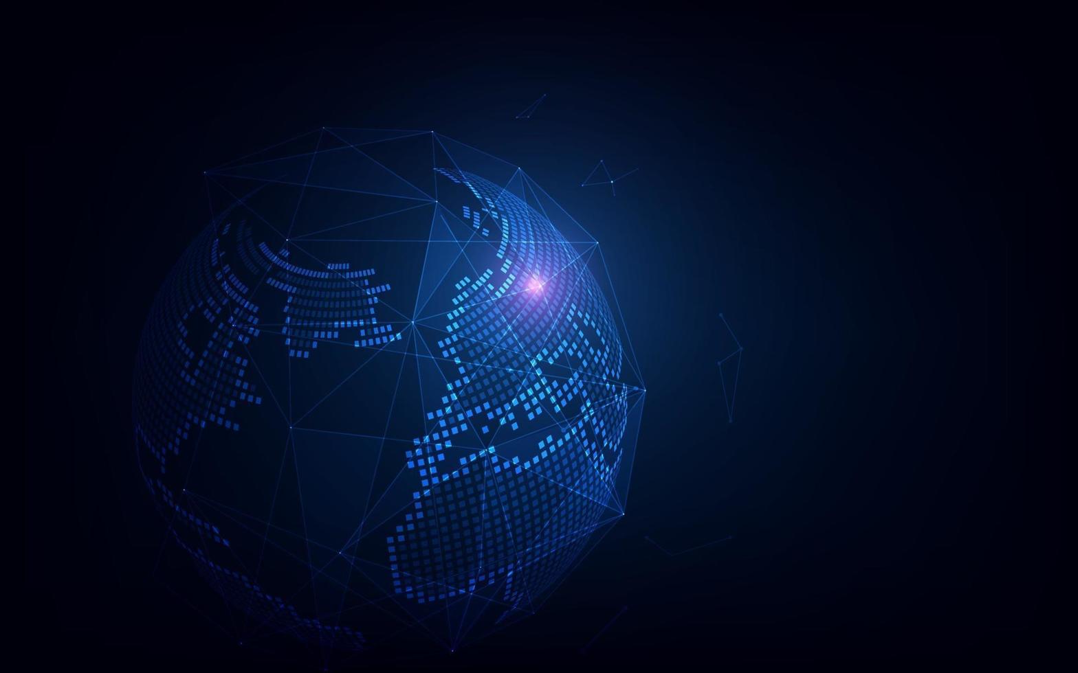 Global network connection. World map point and line composition concept of global business. vector