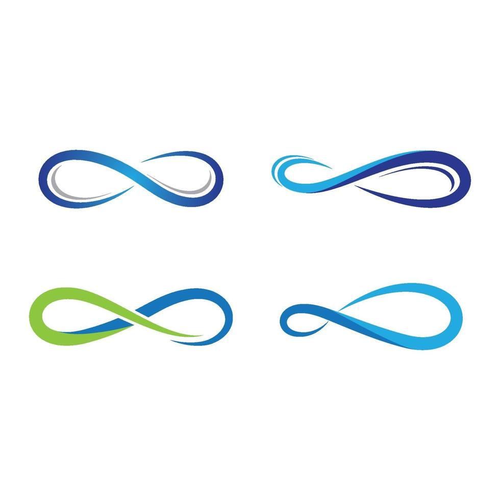 Infinity logo images set vector